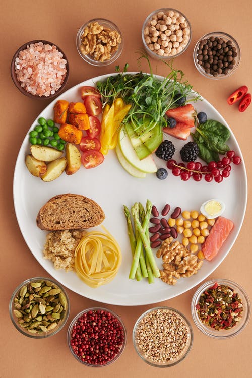 healthy food platter and sides