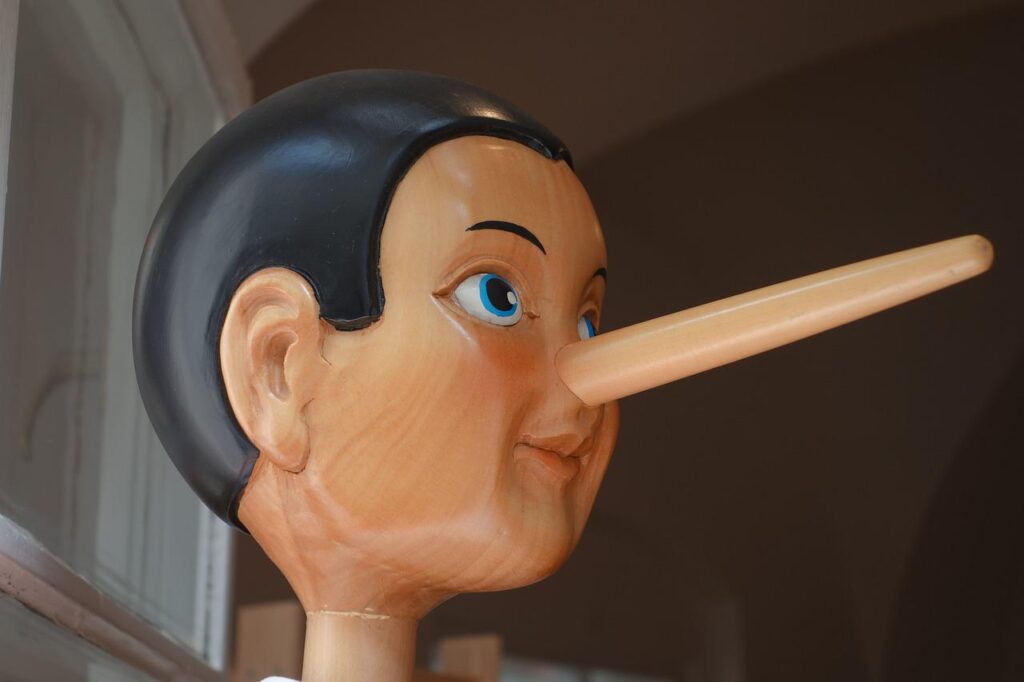 Pinocchio head; long nose