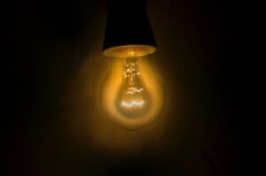 lightbulb in the dark